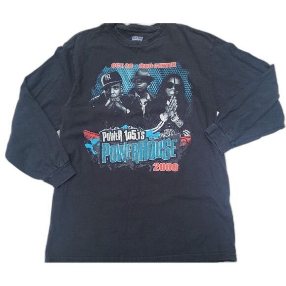 Vintage Jay Z Lil Wayne Powerhouse Radio Concert Shirt 2008 Hoodie, Sweatshirt | PodTeesHub.com