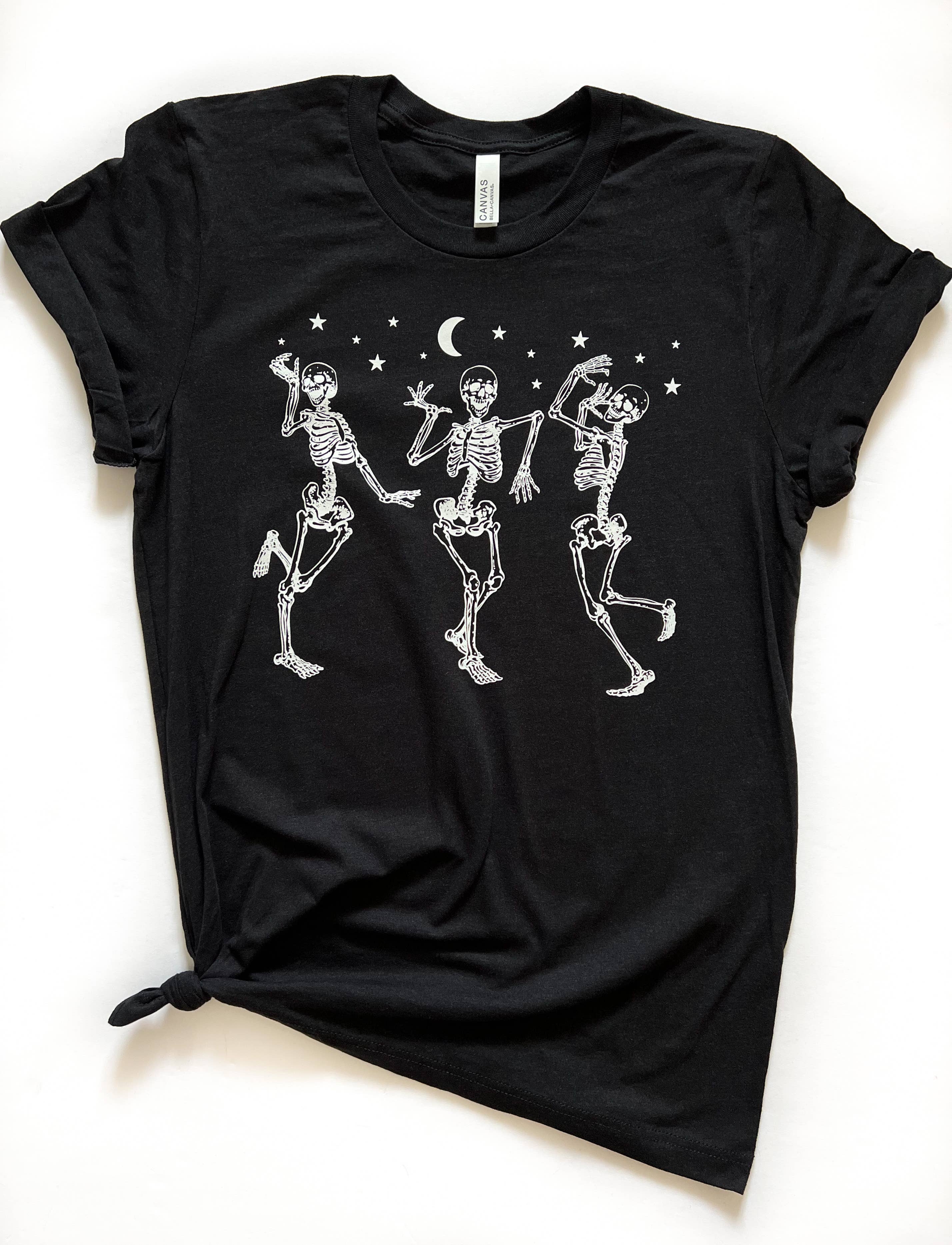 Dancing Skeletons Halloween Tee Hoodie, Sweatshirt | PodTeesHub.com