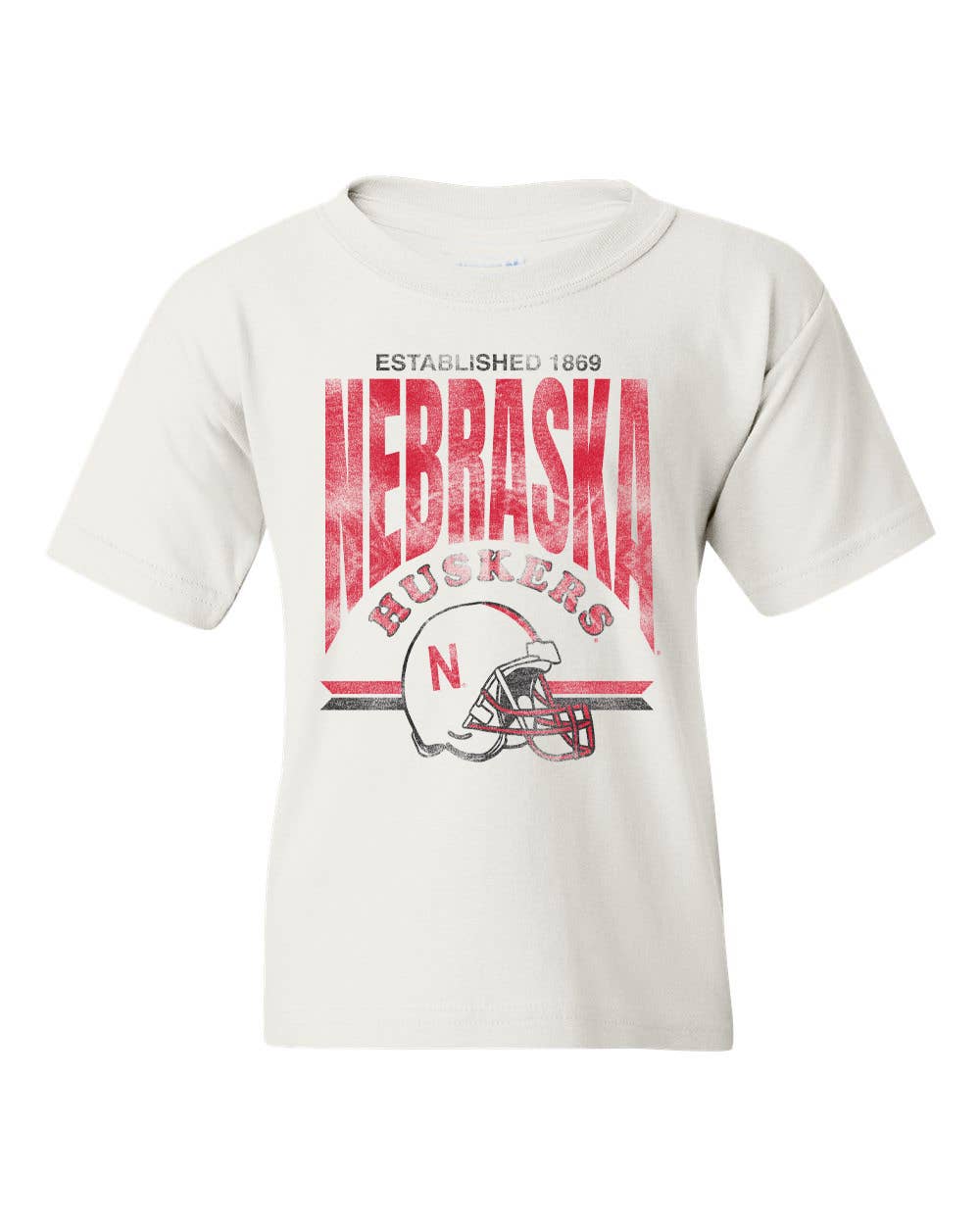Children's Nebraska Huskers Established Helmet Cream Tee Hoodie, Sweatshirt | PodTeesHub.com