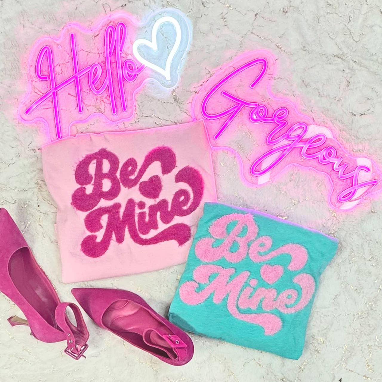Be Mine Fluffy Tee Hoodie, Sweatshirt | PodTeesHub.com