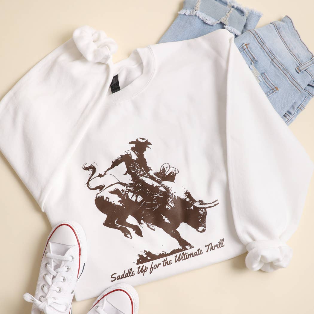 Saddle Up For the Ultimate Thrill Heavyweight Sweatshirt T-Shirts, Hoodie | PodTeesHub.com