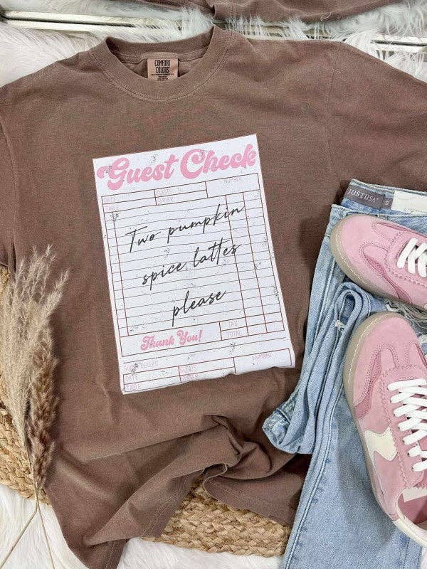 Pumpkin Spice Latte Check Dtf Graphic Tee Hoodie, Sweatshirt | PodTeesHub.com