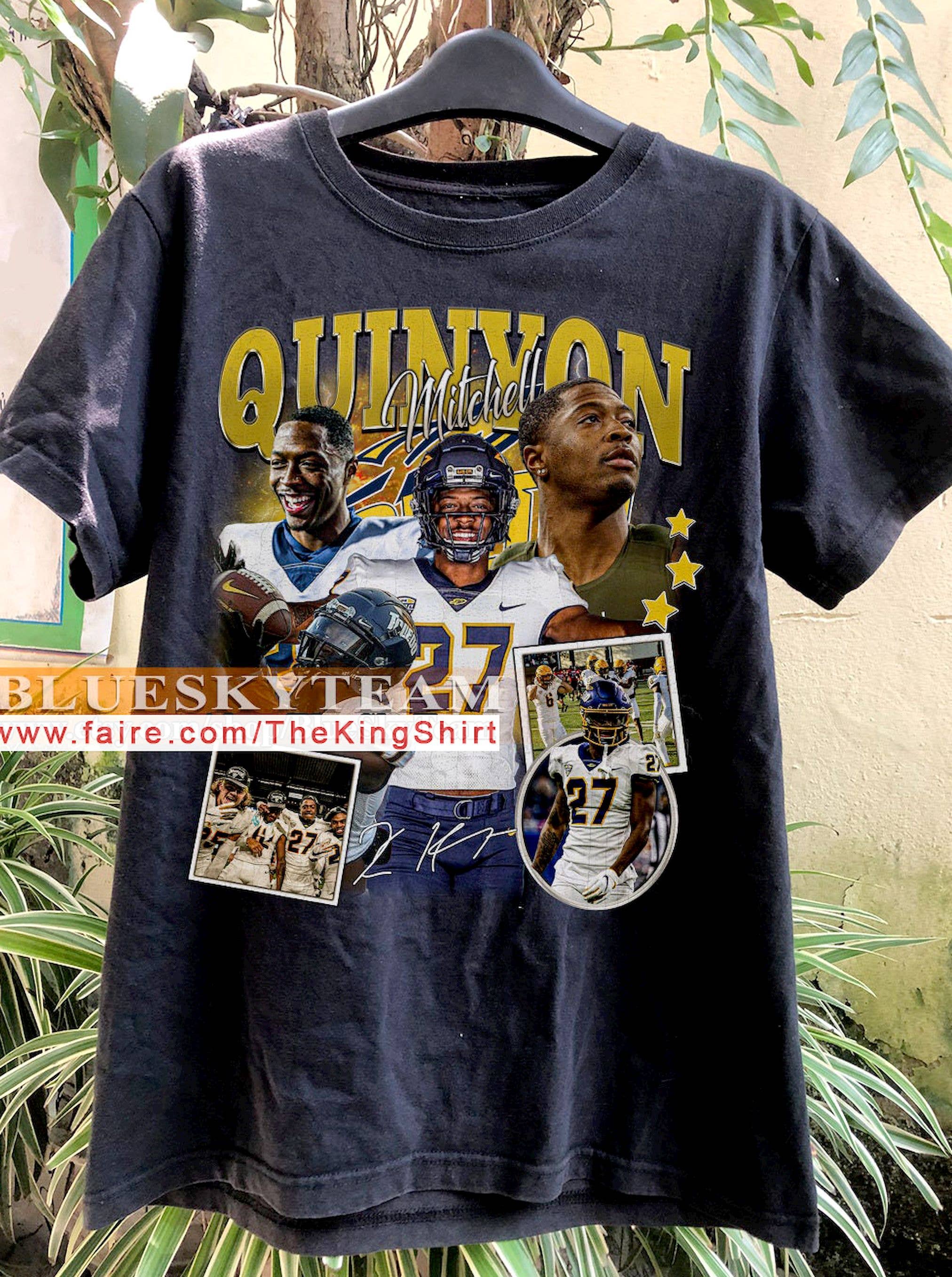 Vintage 90s Quinyon Mitchell Tee Retro Football Gift Hoodie, Sweatshirt | PodTeesHub.com