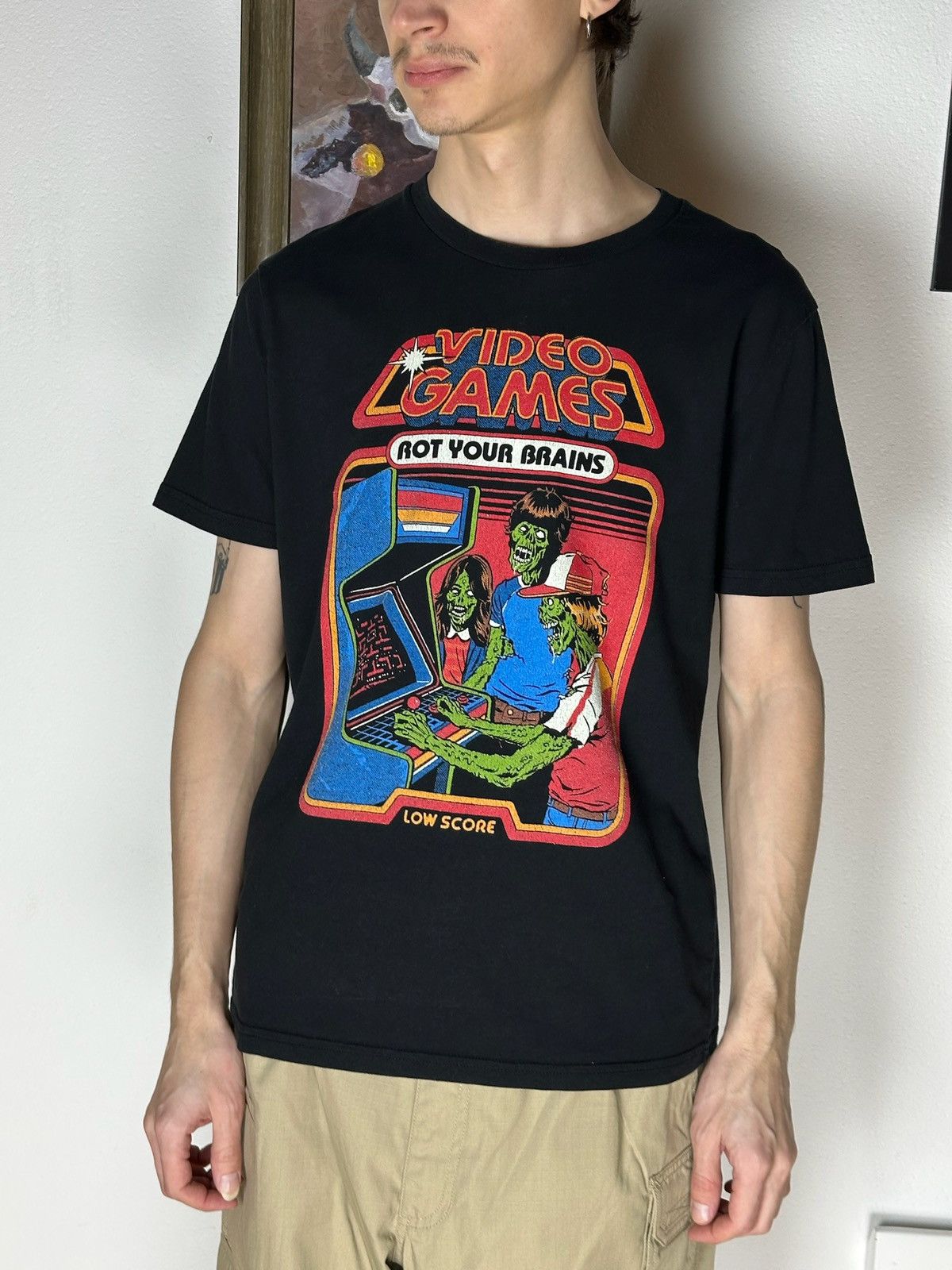 Other Vintage Steven Rhodes Zombie Video Game Tee Horror Hoodie, Sweatshirt | PodTeesHub.com