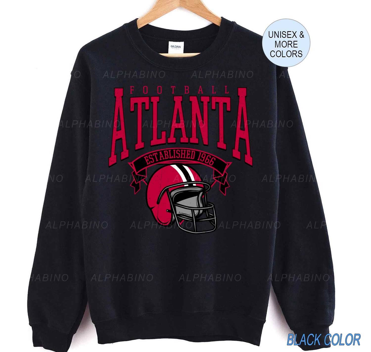 Atlanta Falcons Crewneck Vintage Tee For Football Fans Hoodie, Sweatshirt | PodTeesHub.com