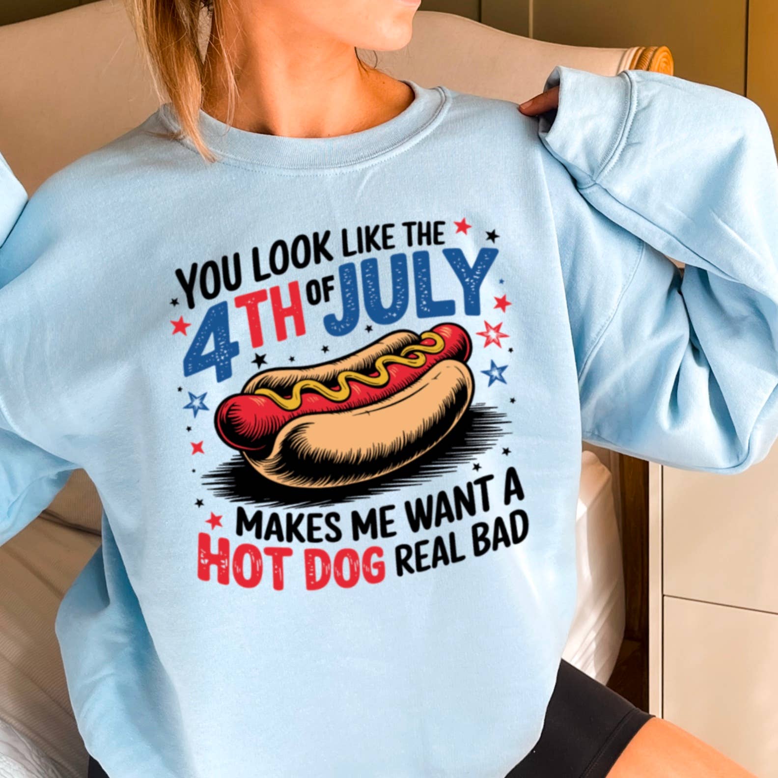 July 4th Hotdog | July 4th Patriotic Sweatshirt T-Shirts, Hoodie | PodTeesHub.com