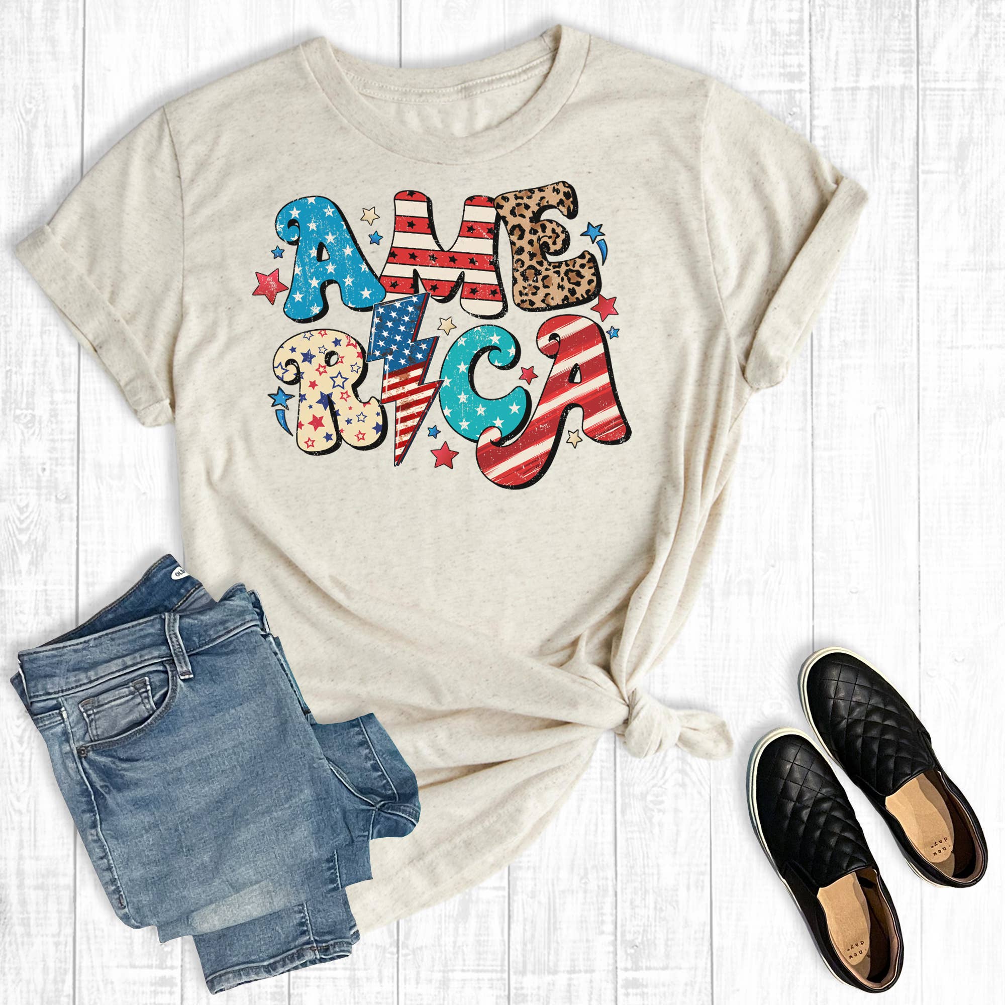 4th of July Retro America Graphic Tee Hoodie, Sweatshirt | PodTeesHub.com