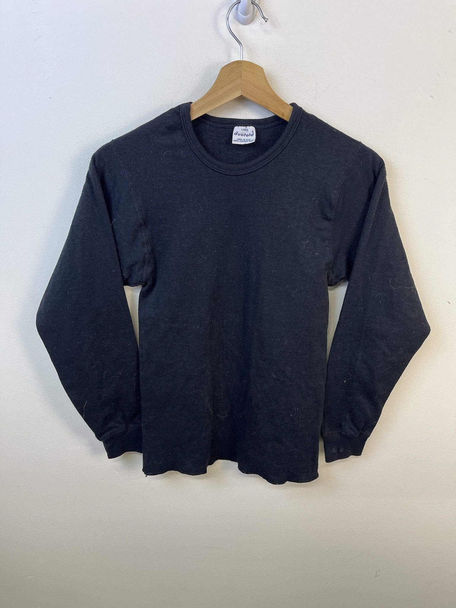 Other Vintage Tee Shirt 1990s Duofold Black Undershirt Size L Hoodie, Sweatshirt | PodTeesHub.com