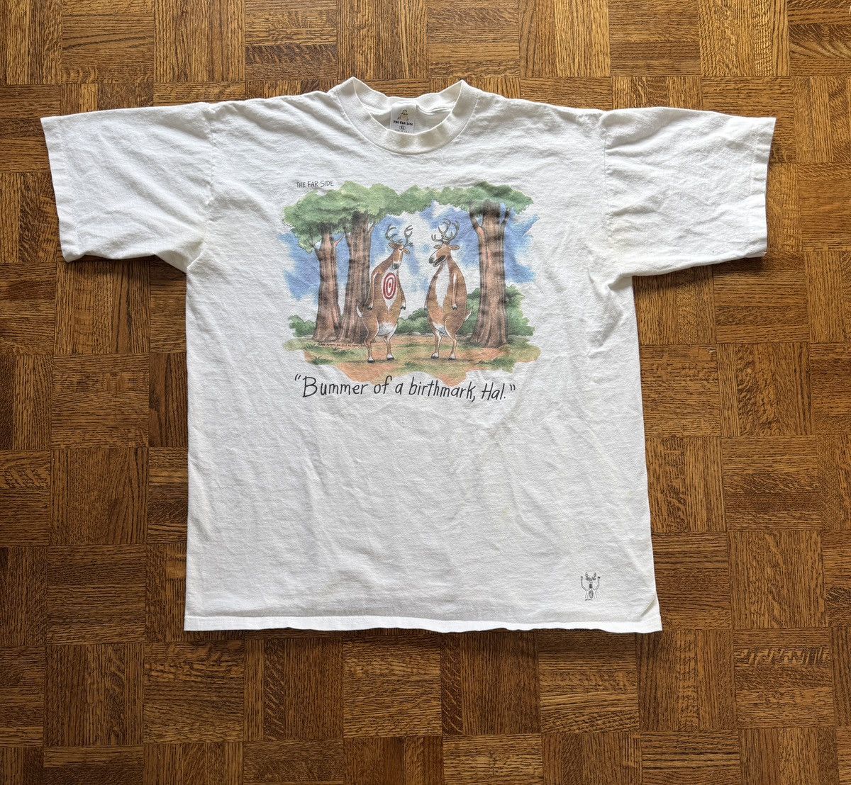 Vintage The Far Side Birthmark Deer Comic Graphic Tee Hoodie, Sweatshirt | PodTeesHub.com