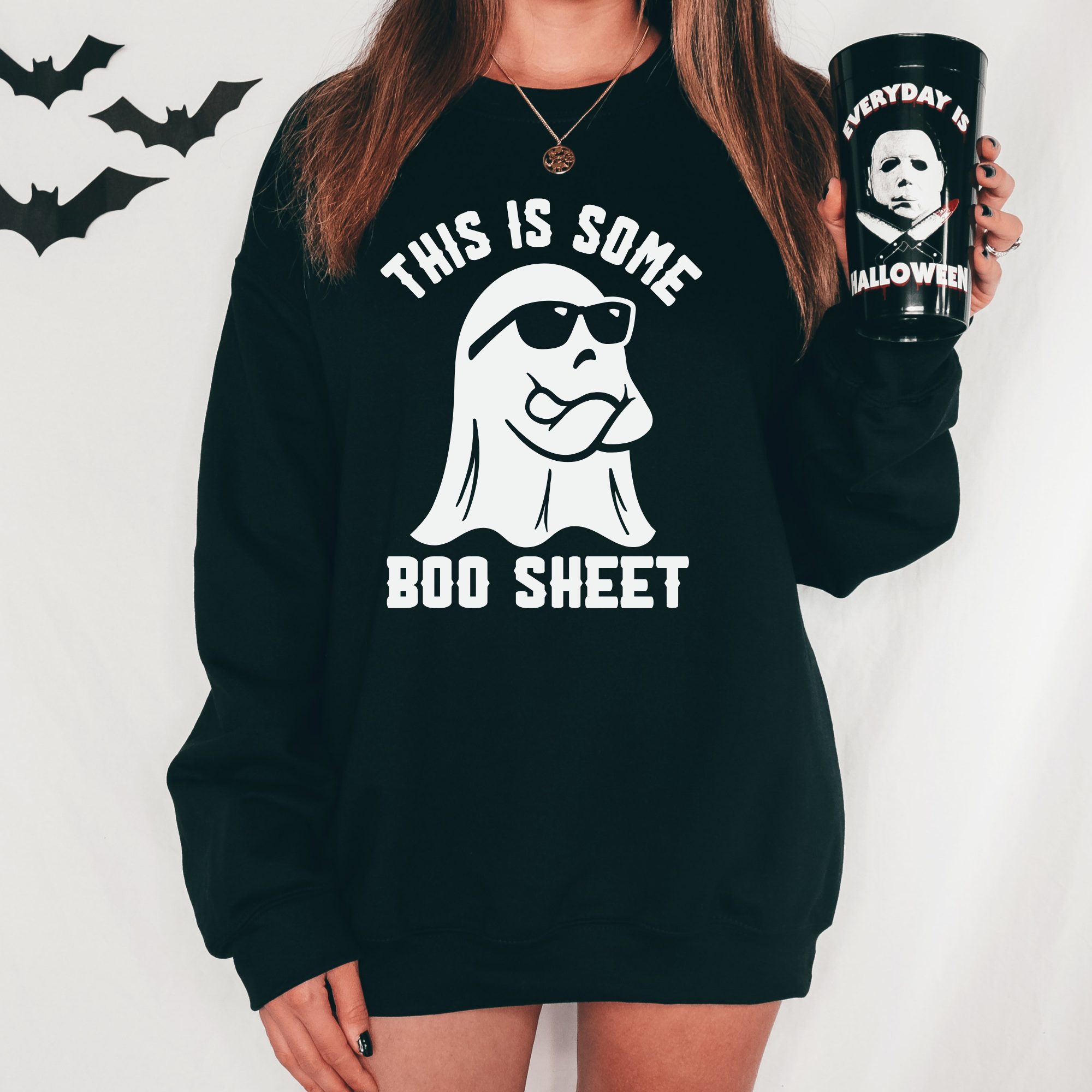 Boo Sheet Hoodie or Crewneck Sweatshirt T-Shirts | PodTeesHub.com