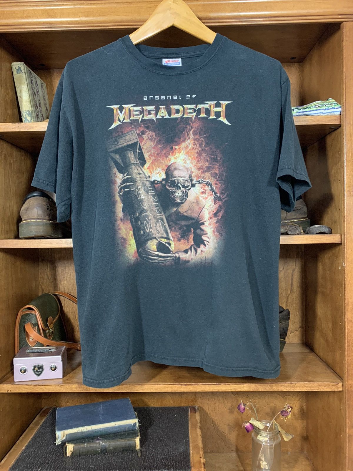 Vintage 90s Megadeath Arsenal Af Heavy Metal Distressed T-Shirts, Hoodie, Sweatshirt | PodTeesHub.com