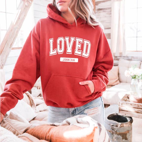 Loved Heather Red Hoodie T-Shirts, Sweatshirt | PodTeesHub.com