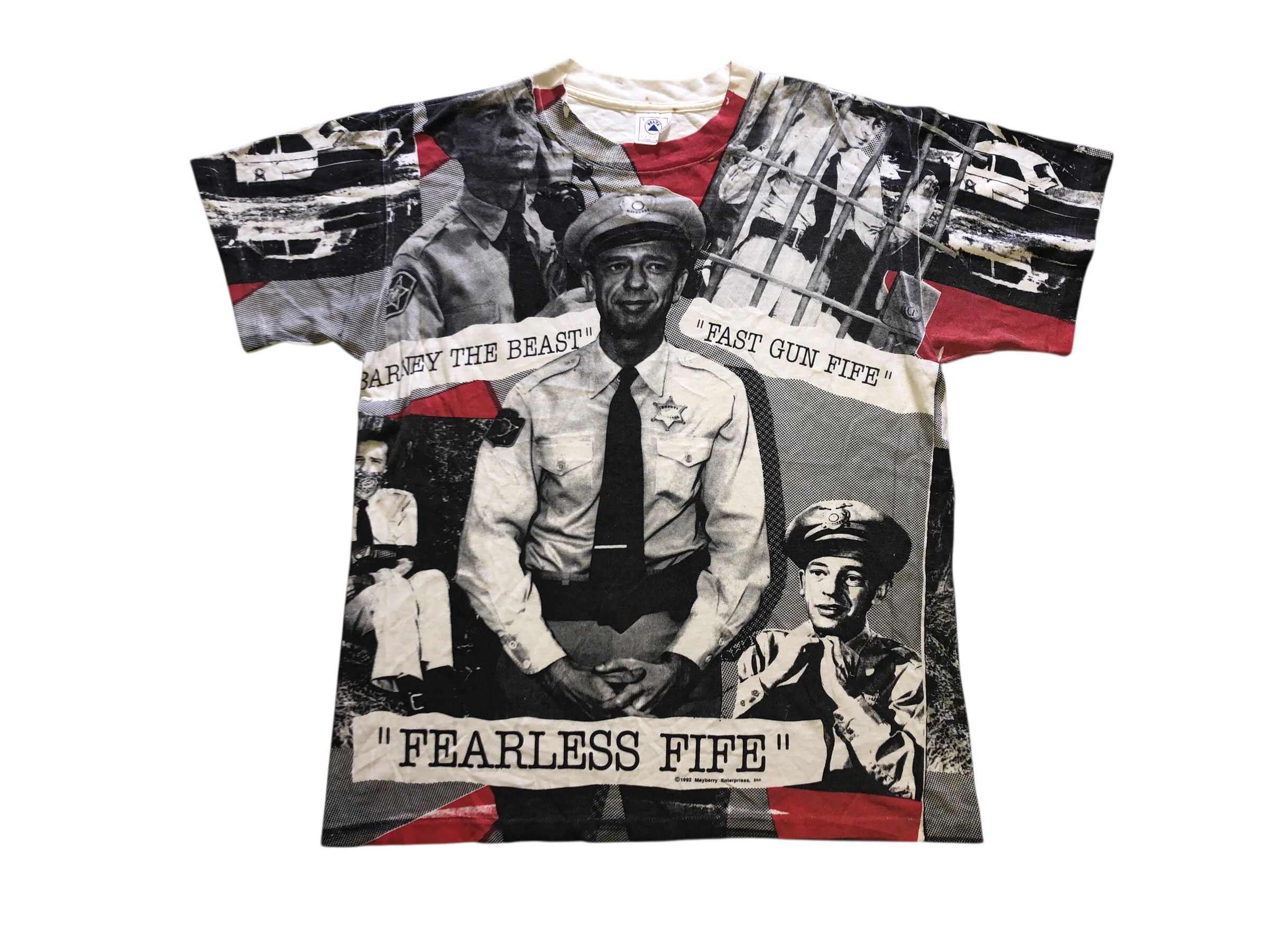 Vintage Vtg 92 Barney Fife Don Knotts All Over Print Movie T Shirt Hoodie, Sweatshirt | PodTeesHub.com