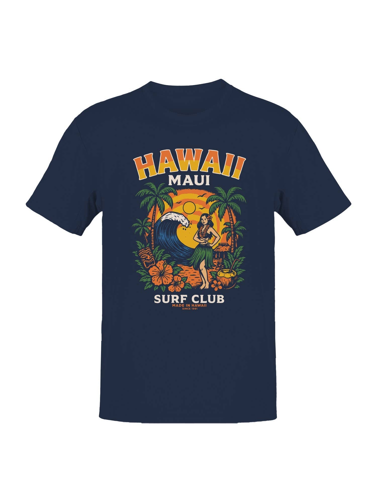 Hawaiian Surf Club Maui Vibes Men's T-Shirt Hoodie, Sweatshirt | PodTeesHub.com