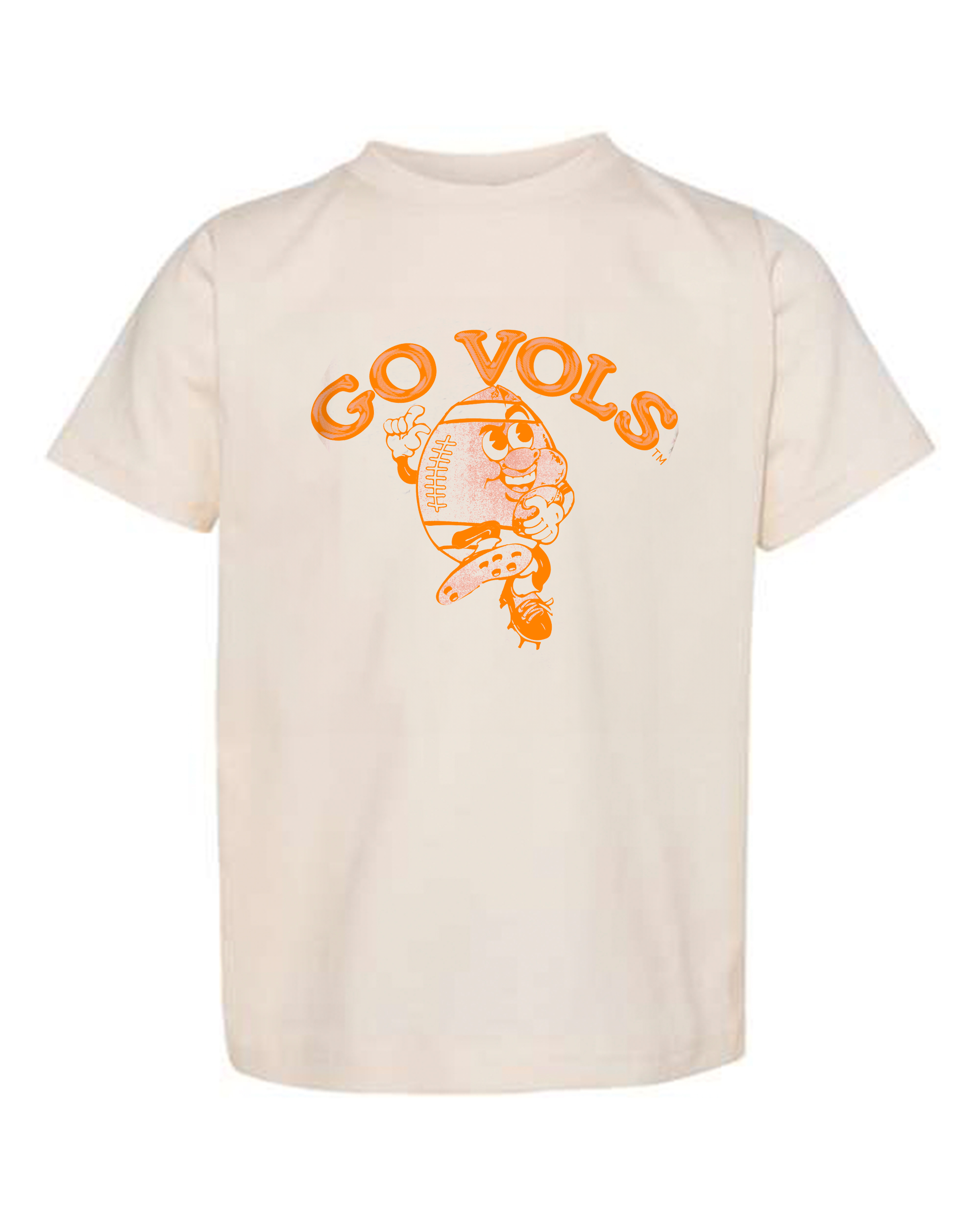 Children's Tennessee Vols Football Run Cream Tee Hoodie, Sweatshirt | PodTeesHub.com