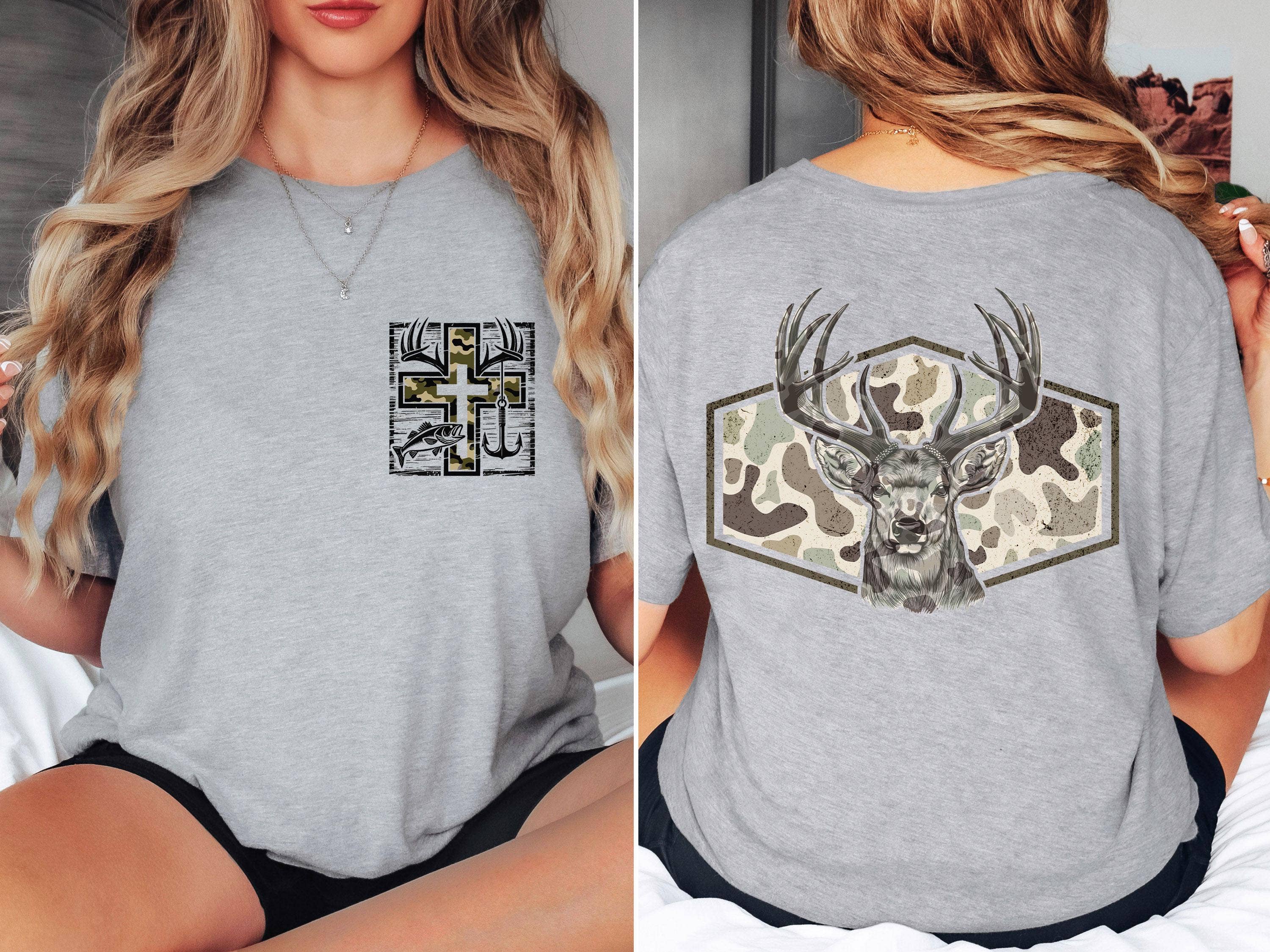 Christian Hunting Camo Tee, Deer Hunter Gift Hoodie, Sweatshirt | PodTeesHub.com