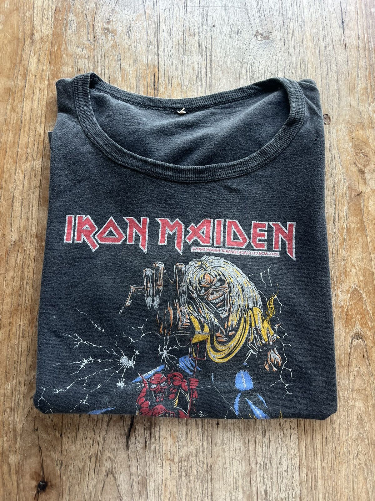 Iron Maiden X Vintage Vintage Iron Maiden The Number Of The Beast 80 S Jump Tshirt Hoodie, Sweatshirt | PodTeesHub.com
