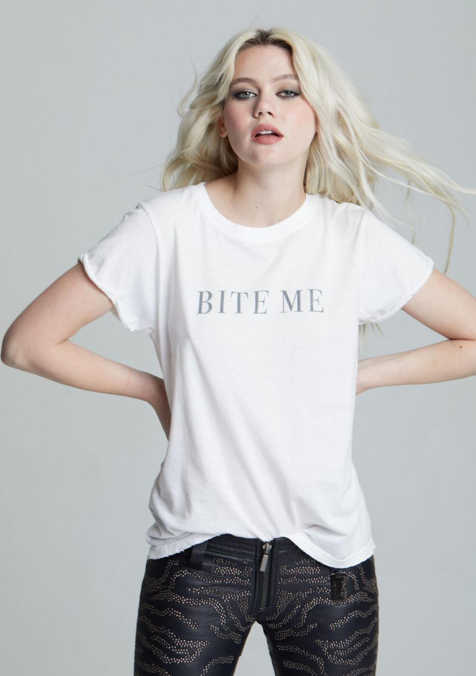 23103 - Bite Me White Ss Tee Hoodie, Sweatshirt | PodTeesHub.com