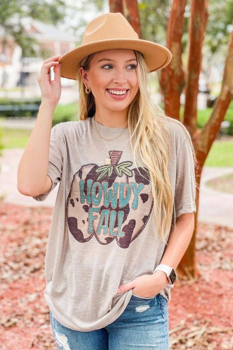 Howdy Fall Pumpkin Marble Tee Hoodie, Sweatshirt | PodTeesHub.com