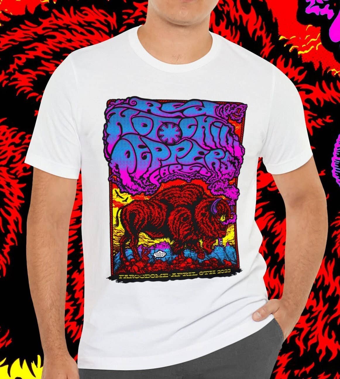 Rhcp Red Hot Chili Peppers Fargo Concert Rock Band Tee Hoodie, Sweatshirt | PodTeesHub.com