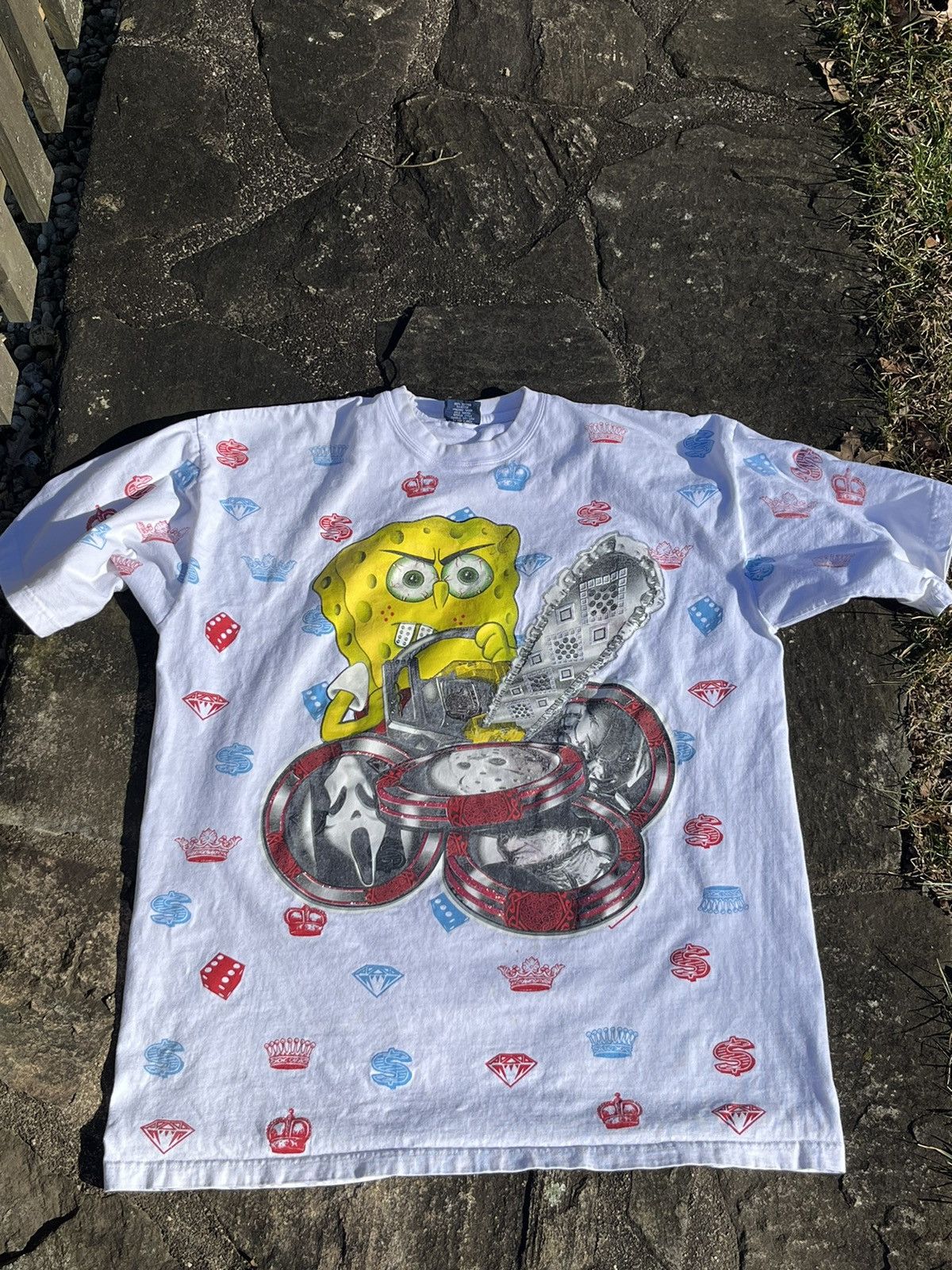 Vintage Crazy Spongebob Chainsaw T-Shirts, Hoodie, Sweatshirt