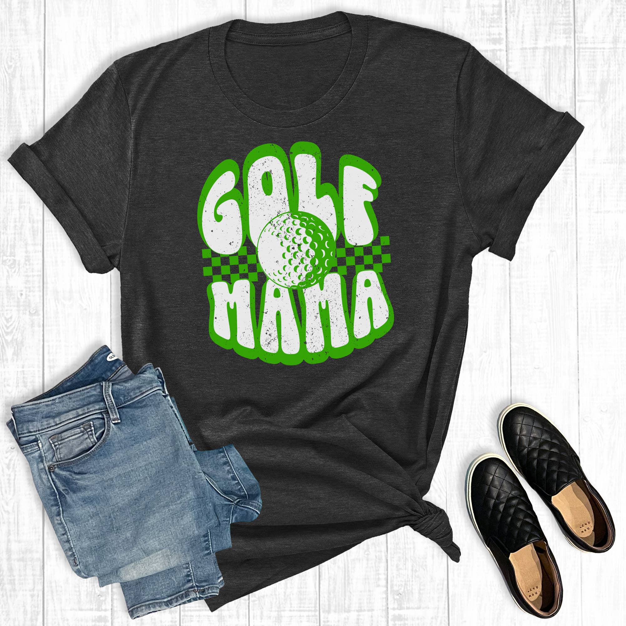 Retro Golf Mama Graphic Tee Hoodie, Sweatshirt | PodTeesHub.com