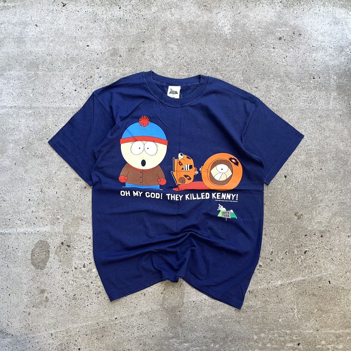 Vintage South Park 1998 Comedy Central Cartoon Tshirt Navy Vintage Hoodie, Sweatshirt | PodTeesHub.com