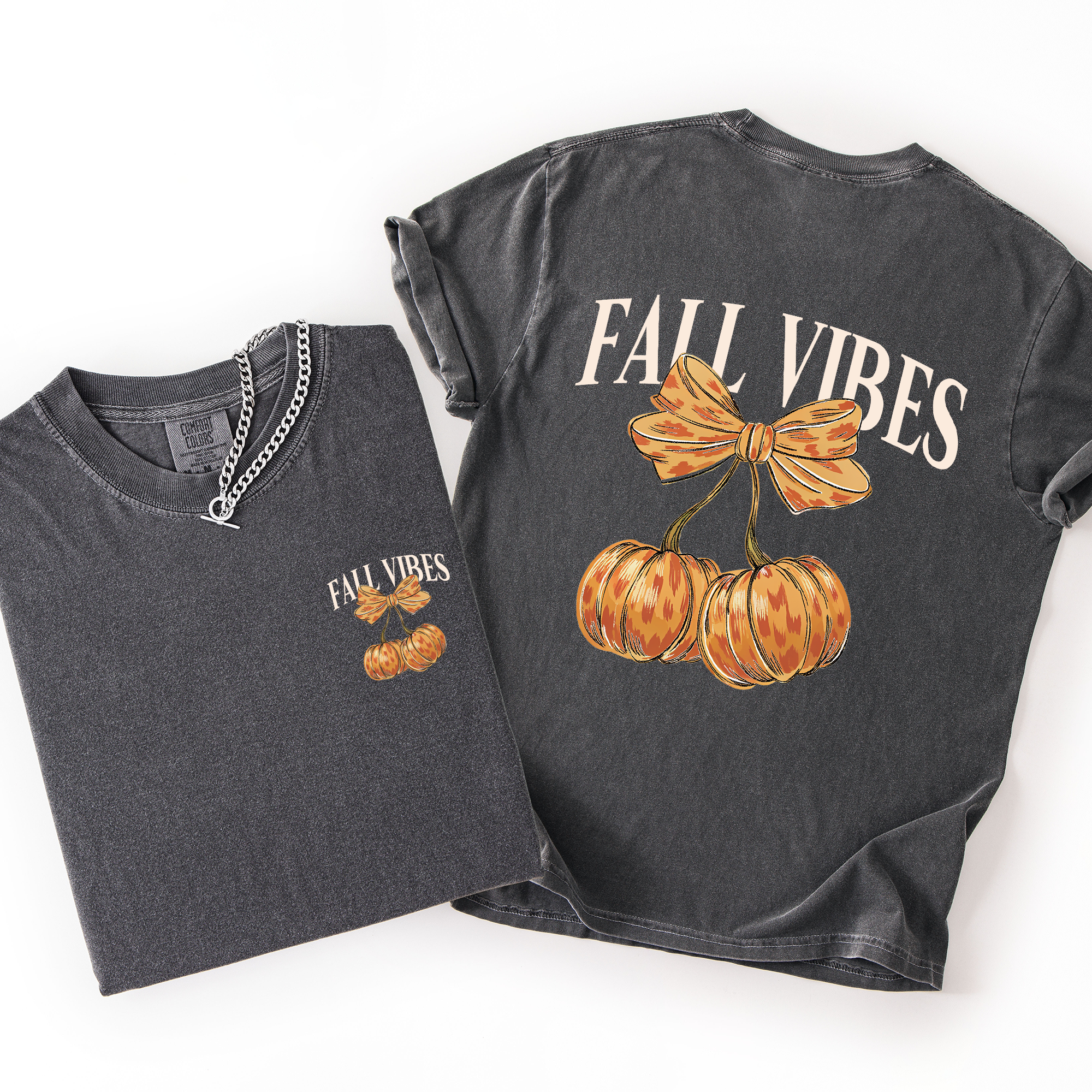 Fall Vibes, Pumpkins, Cherry, Autumn, Halloween T-Shirt Hoodie, Sweatshirt | PodTeesHub.com