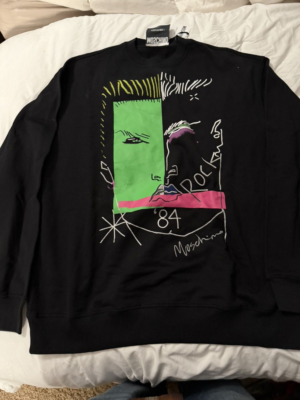 Moschino Couture Rock 84 Graphic Sweatshirt Nwt T-Shirts, Hoodie | PodTeesHub.com