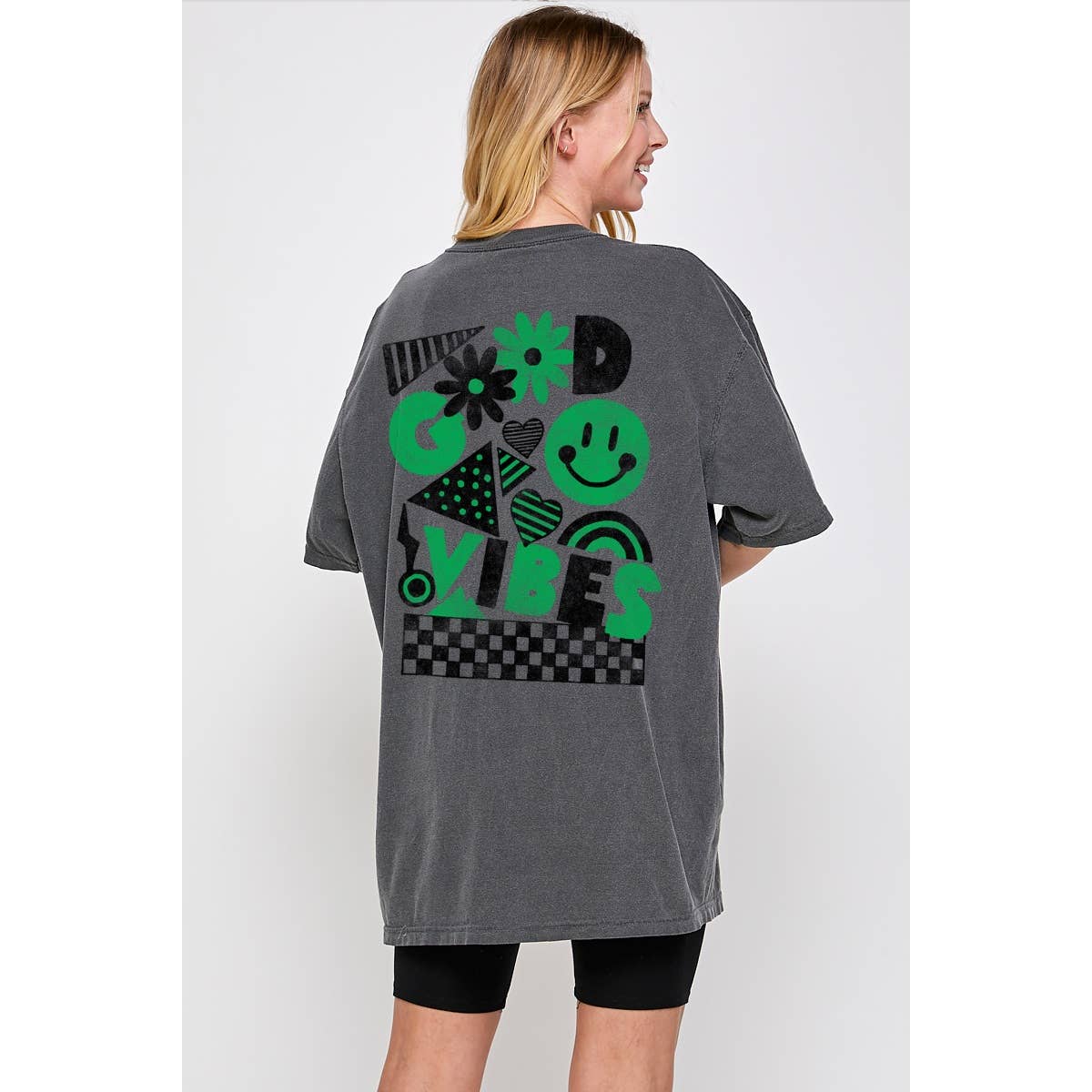 Good Vibes Only Oversized Tee Hoodie, Sweatshirt | PodTeesHub.com
