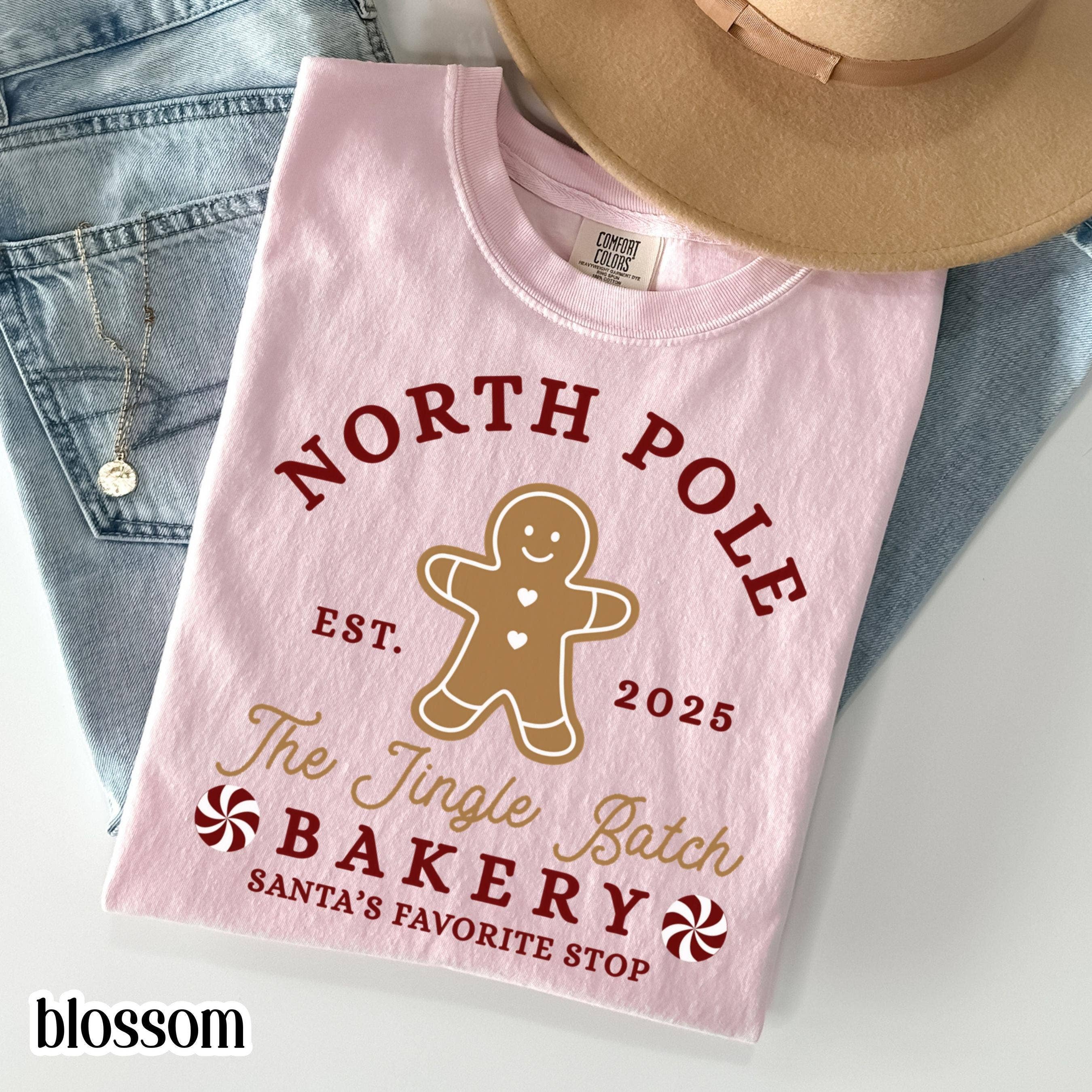 North Pole Bakery Gingerbread Man Holiday Cookie Crew Tee Hoodie, Sweatshirt | PodTeesHub.com