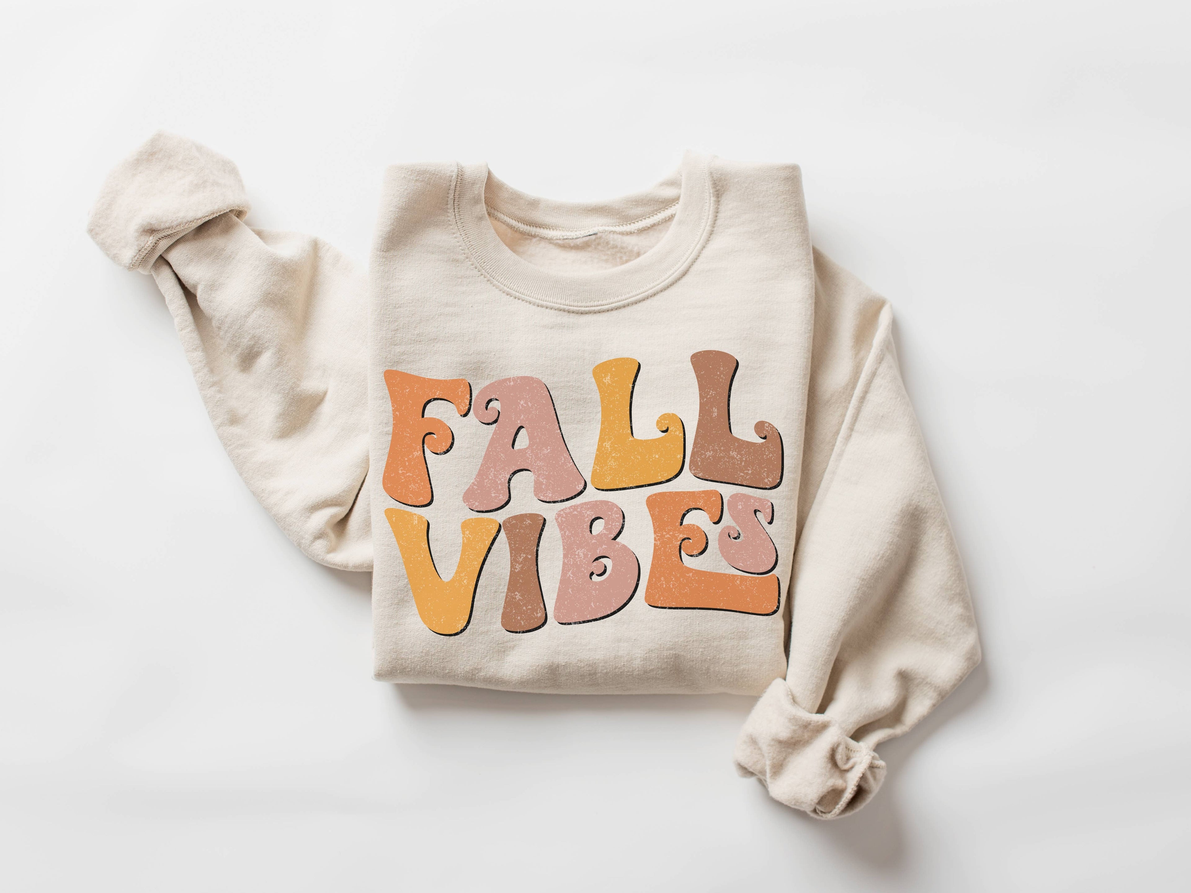 Fall Vibes Crew Neck Sweatshirt T-Shirts, Hoodie | PodTeesHub.com