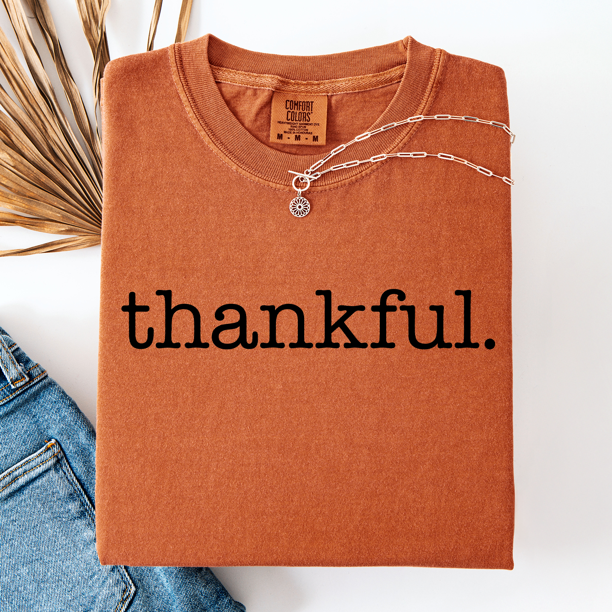 Thankful, Minimalist, Thanksgiving, Autumn, Fall T-Shirt Hoodie, Sweatshirt | PodTeesHub.com