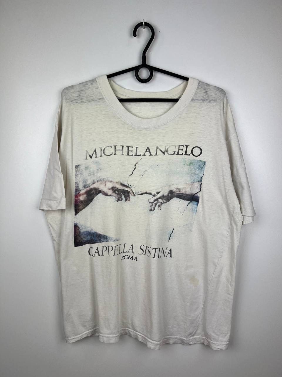Vintage Michelangelo Cappella Sistina Roma 90s Vintage Tee Size Xl Hoodie, Sweatshirt | PodTeesHub.com