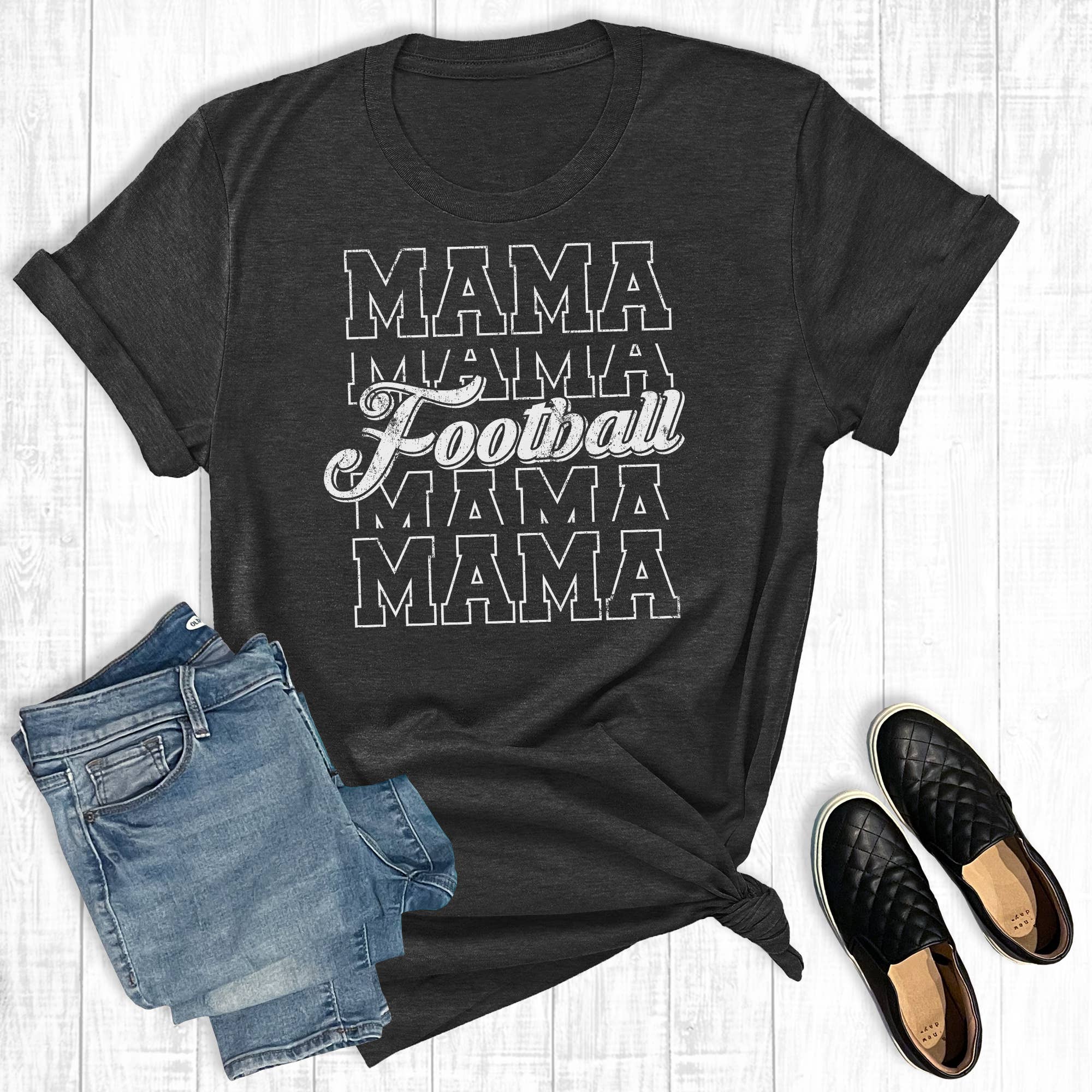 Retro Football Mama Graphic Tee Hoodie, Sweatshirt | PodTeesHub.com
