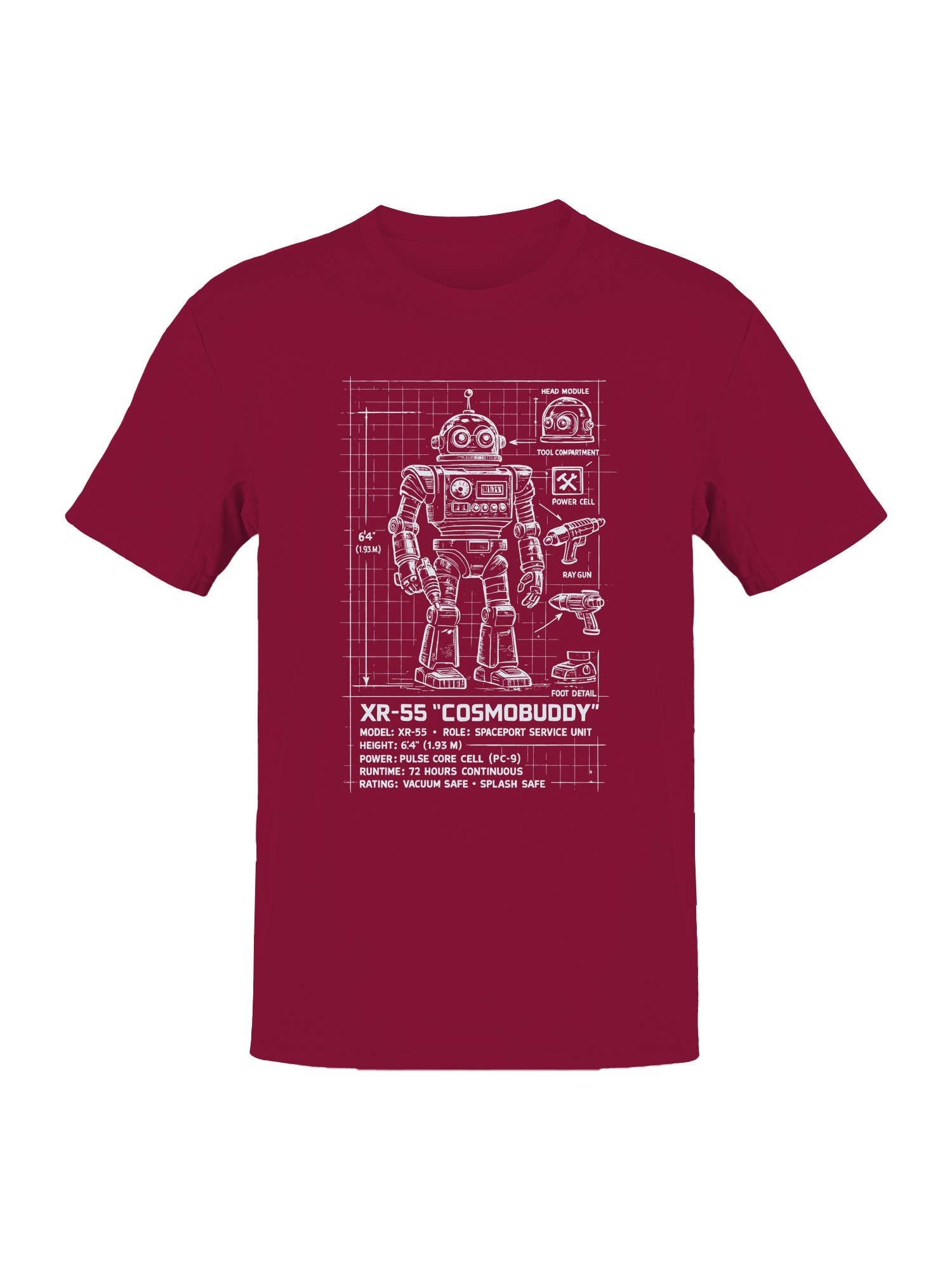 XR-55 "Cosmobuddy" Blueprint Design Men's T-Shirt Hoodie, Sweatshirt | PodTeesHub.com
