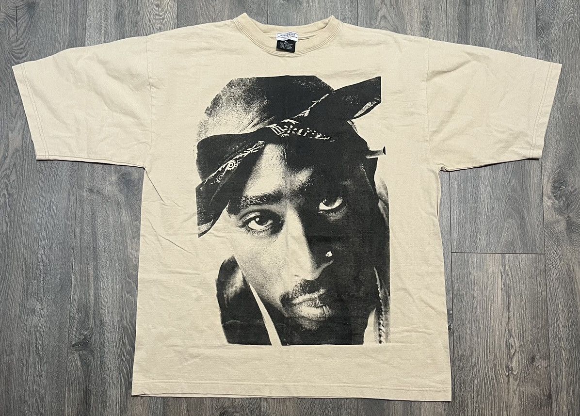 Rap Tees X Vintage Ultra Rare Vintage Tupac 2pac Big Face Rap Tee Hoodie, Sweatshirt | PodTeesHub.com