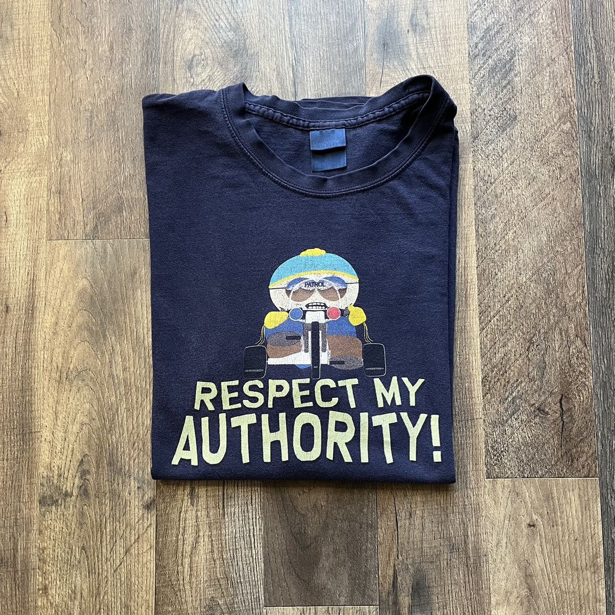 Crazy Vintage South Park Shirt Cartman Respect My Authority Hoodie, Sweatshirt | PodTeesHub.com