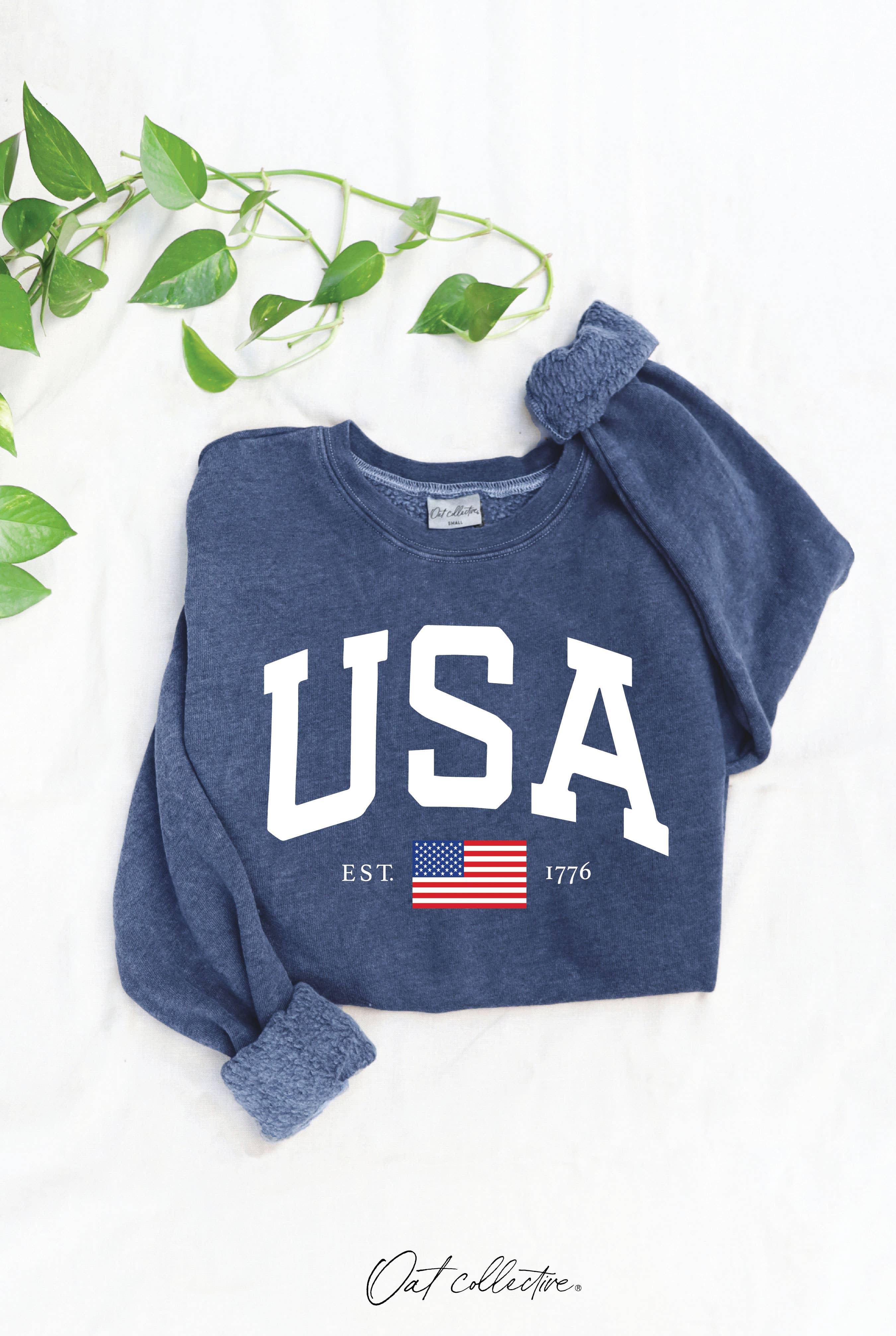 USA Est.1776 Mineral Graphic Sweatshirt T-Shirts, Hoodie | PodTeesHub.com