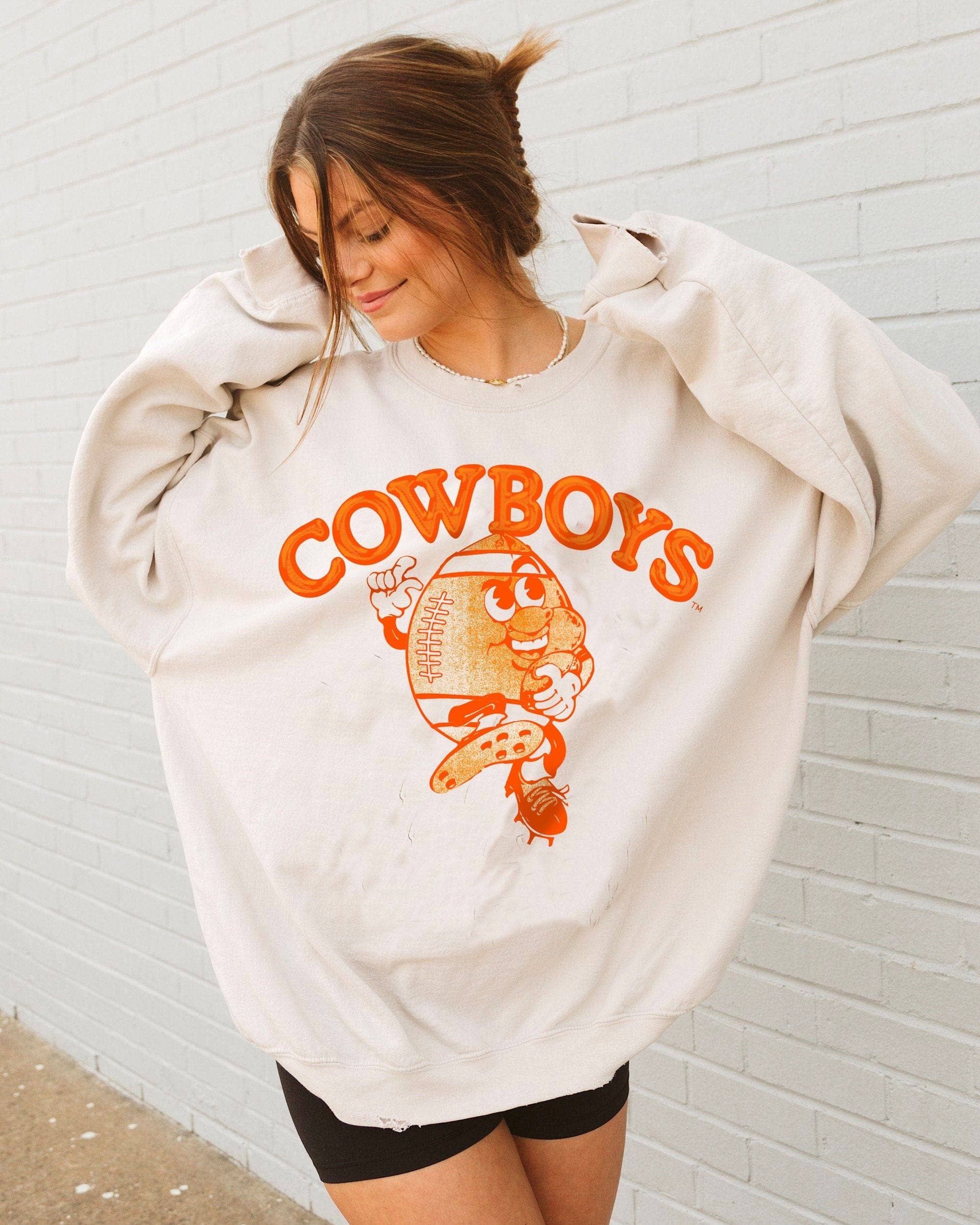 Osu Cowboys Football Run Sand Thrifted Sweatshirt T-Shirts, Hoodie | PodTeesHub.com