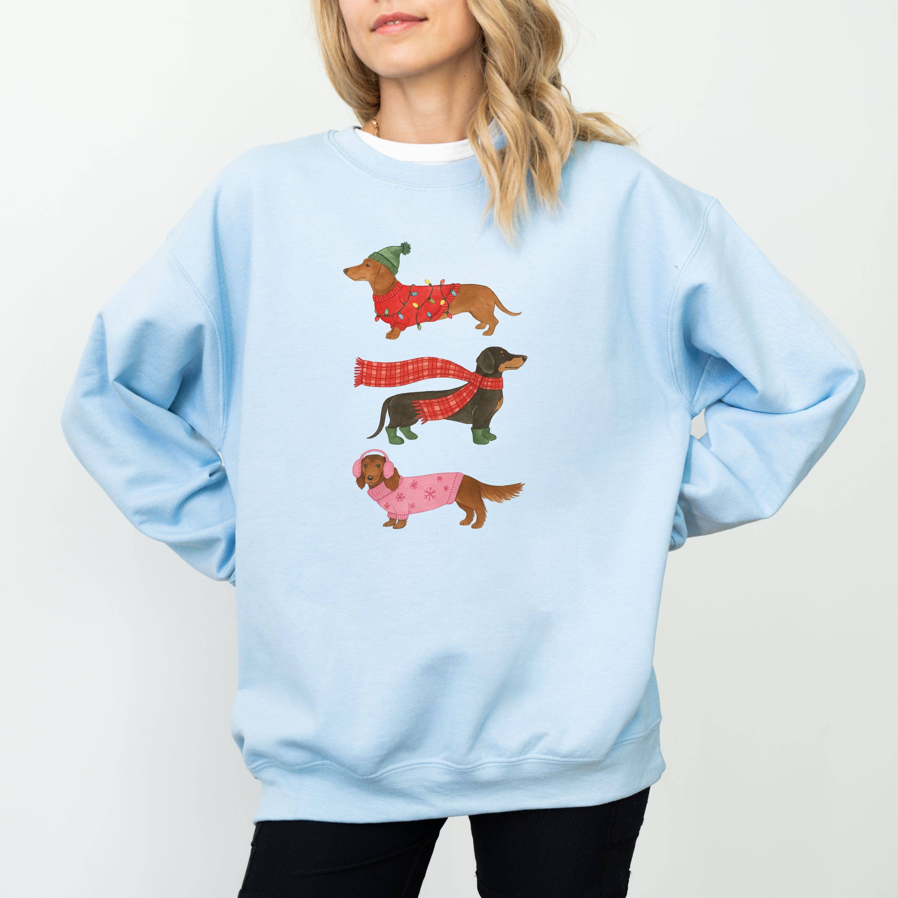 Christmas Sweatshirt, Dachshund Christmas Sweatshirt T-Shirts, Hoodie | PodTeesHub.com