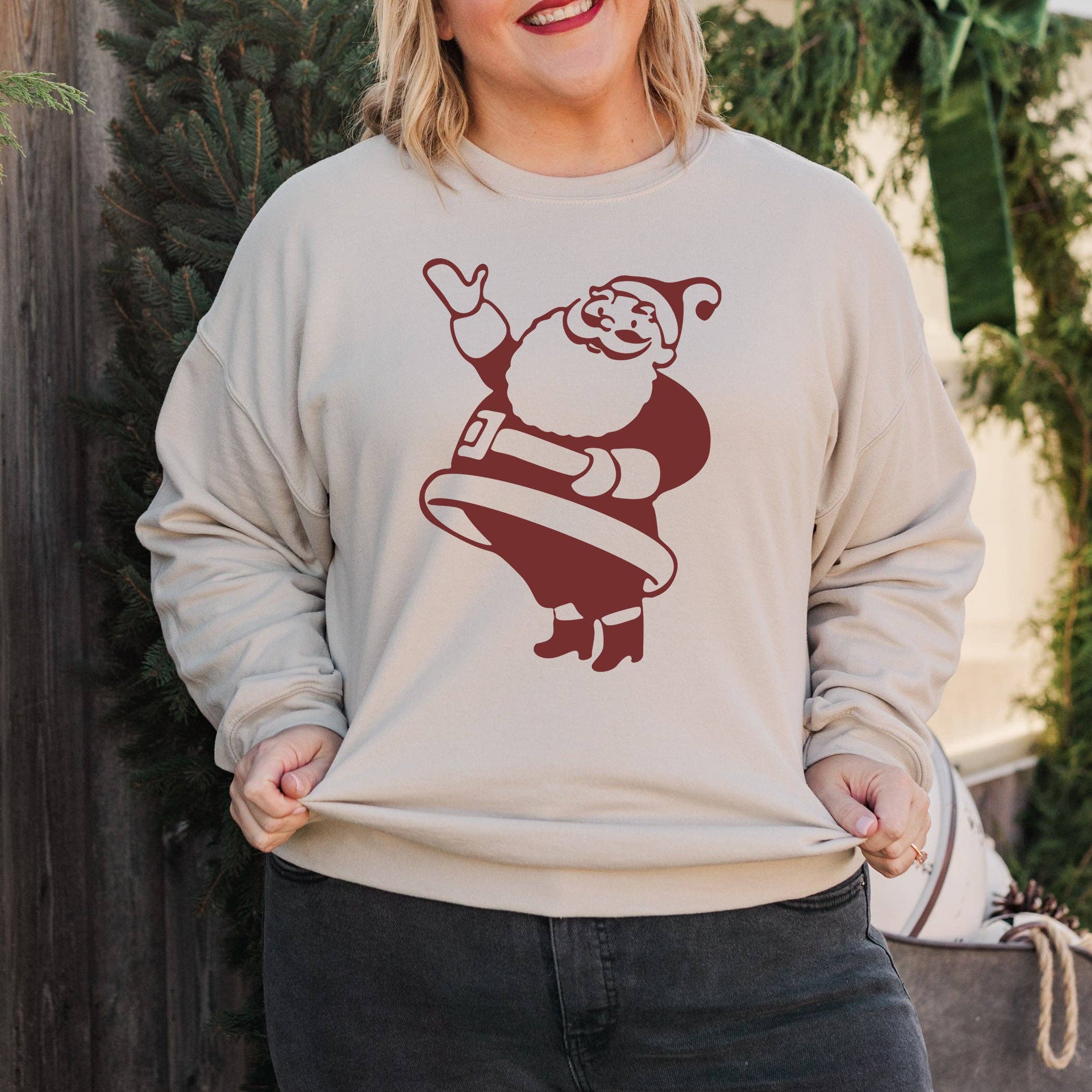 Vintage Santa Crewneck Sweatshirt | Christmas | S-2XL T-Shirts, Hoodie | PodTeesHub.com