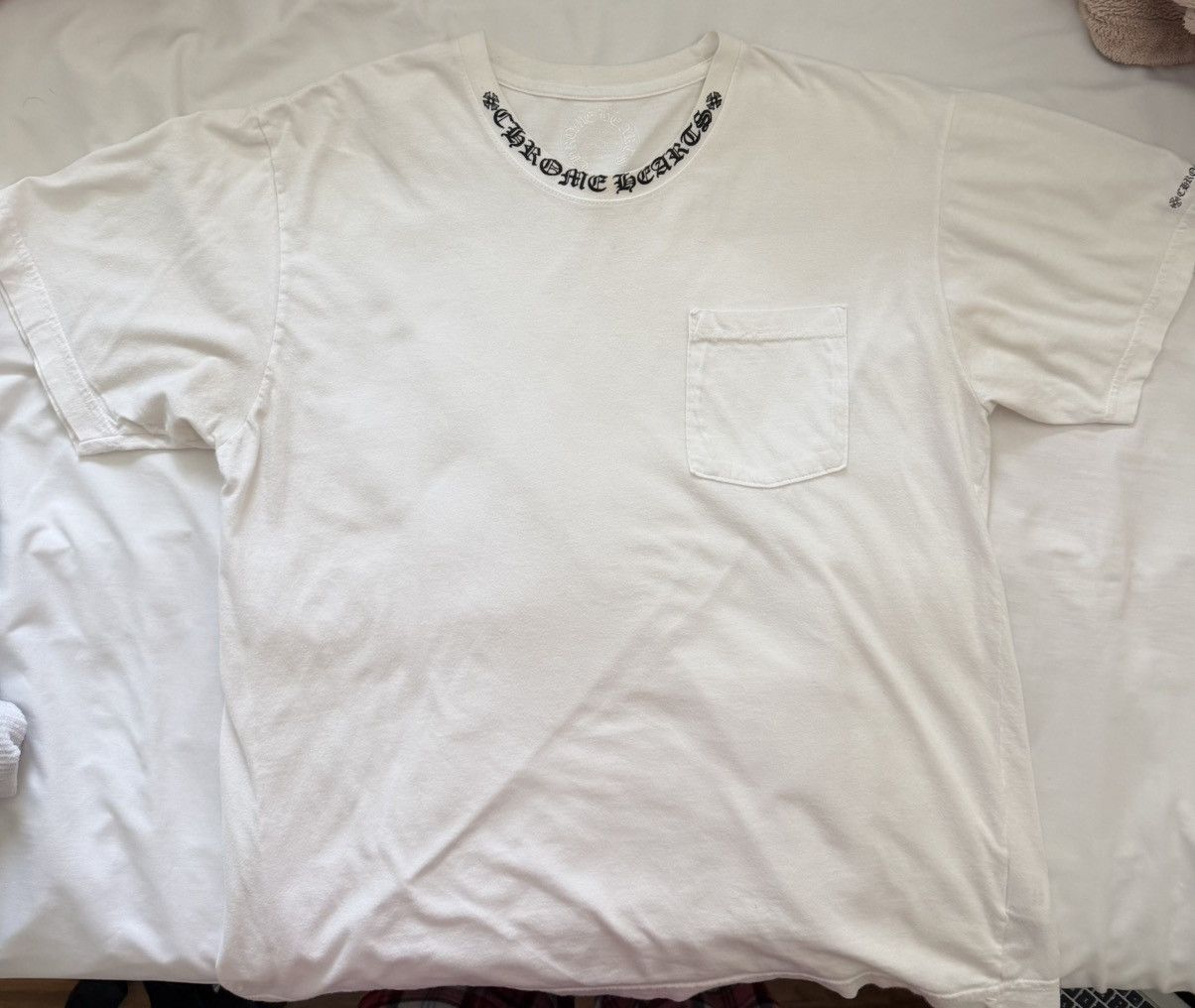 Hearts Chrome Hearts Neck Logo Tee Hoodie, Sweatshirt | PodTeesHub.com