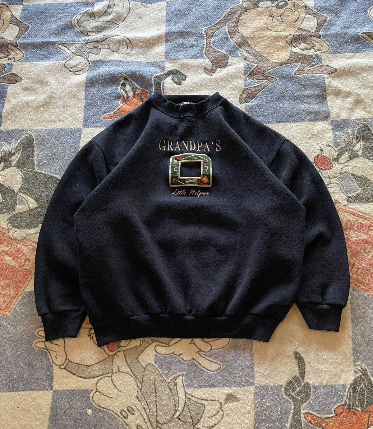 Vintage Grandpas Little Helper Crewneck T-Shirts, Hoodie, Sweatshirt | PodTeesHub.com