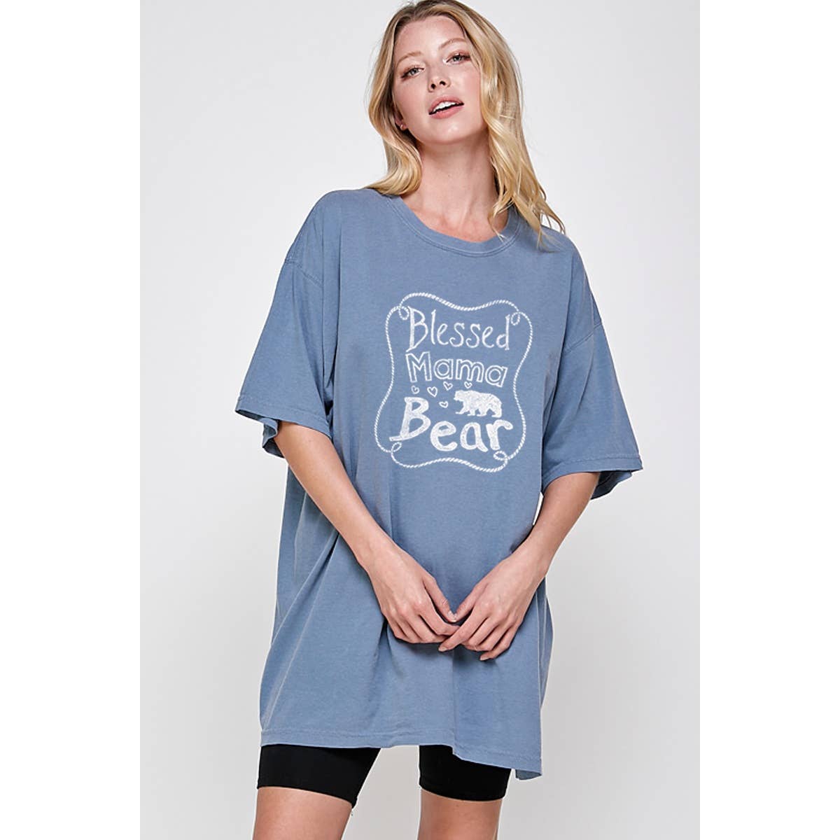 Blessed Mama Bear  Graphic Oversized Tee Hoodie, Sweatshirt | PodTeesHub.com