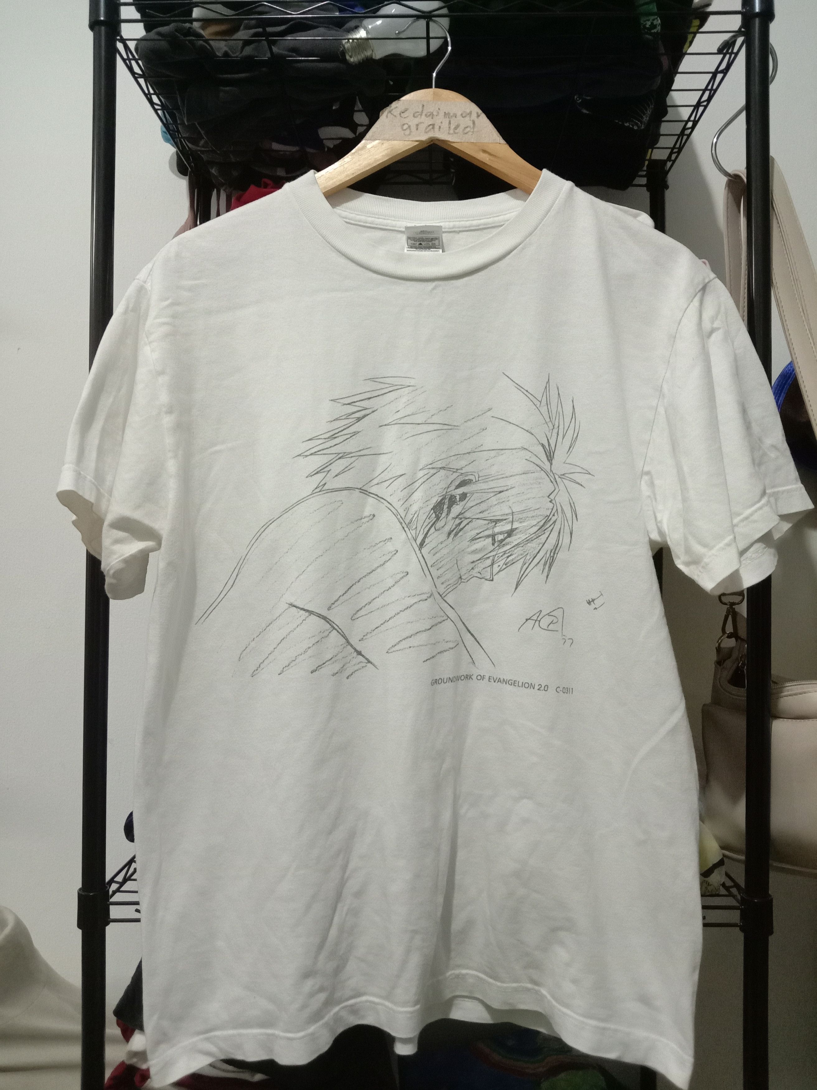 Japanese Brand X Vintage Vintage Evangelion Anime Tee Hoodie, Sweatshirt | PodTeesHub.com