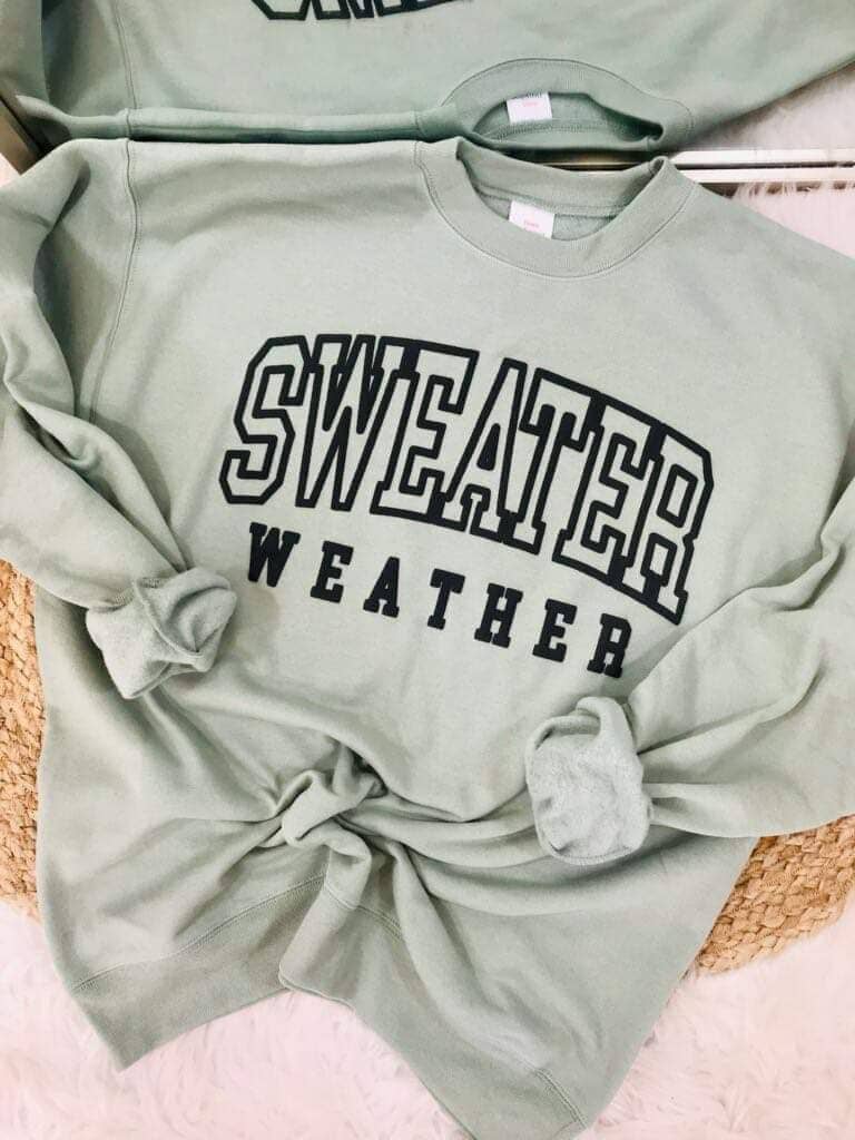 Sweater Weather Varsity Puff Sweatshirt T-Shirts, Hoodie | PodTeesHub.com