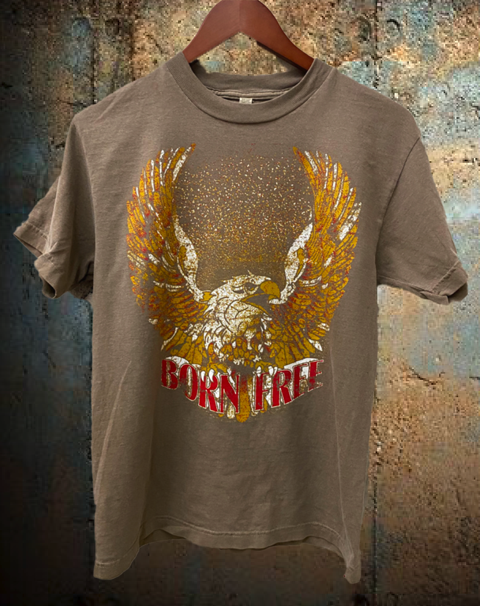 Born Free Carded Cotton Garment Dyed Vintage T Shirt Hoodie, Sweatshirt | PodTeesHub.com