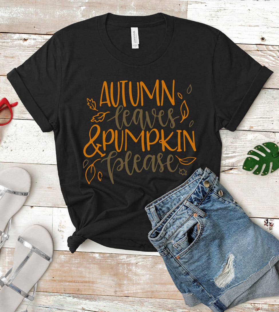 Autumn Leaves Pumpkin Please - Fall Fun Seasonal T-Shirt Hoodie, Sweatshirt | PodTeesHub.com