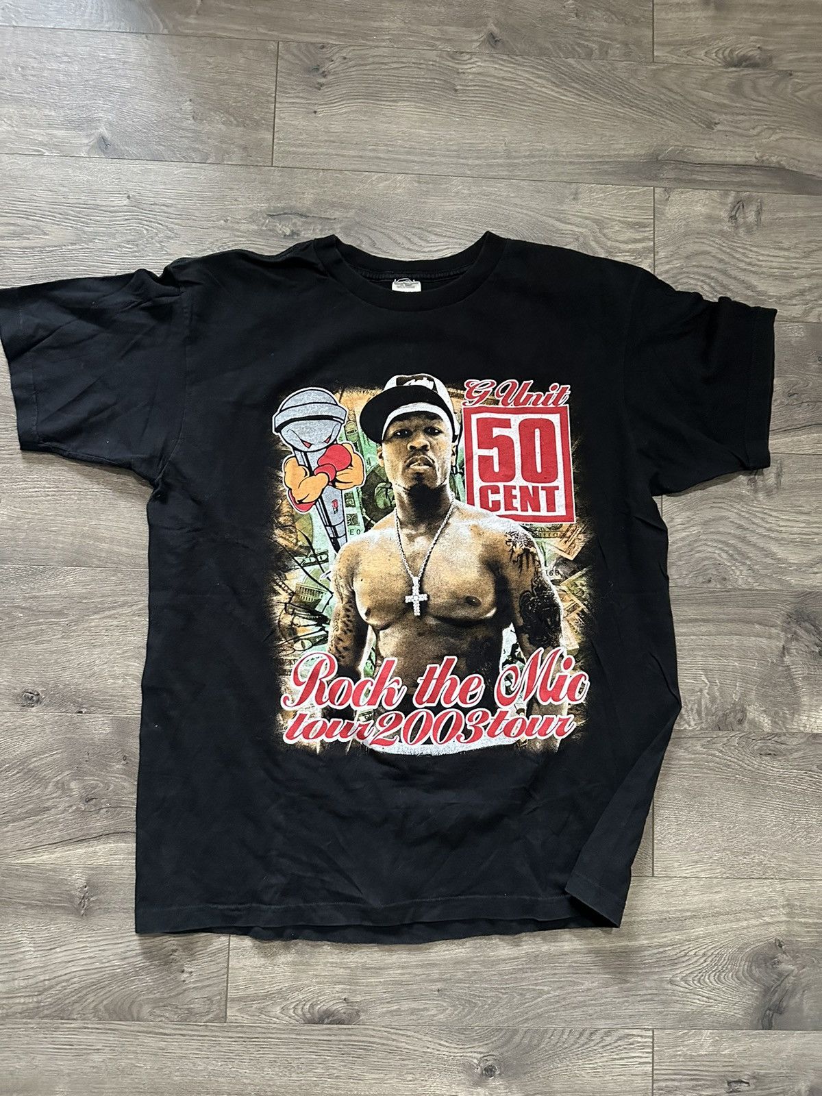 Jay Z X Vintage Vintage Jay Z 2003 Rock The Mic Tour Tee Hoodie, Sweatshirt | PodTeesHub.com